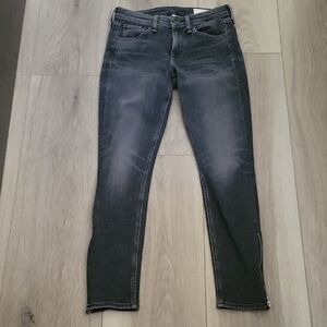 Rag & Bone Cate Mid Rise Ankle Charcoal Jeans Size 24